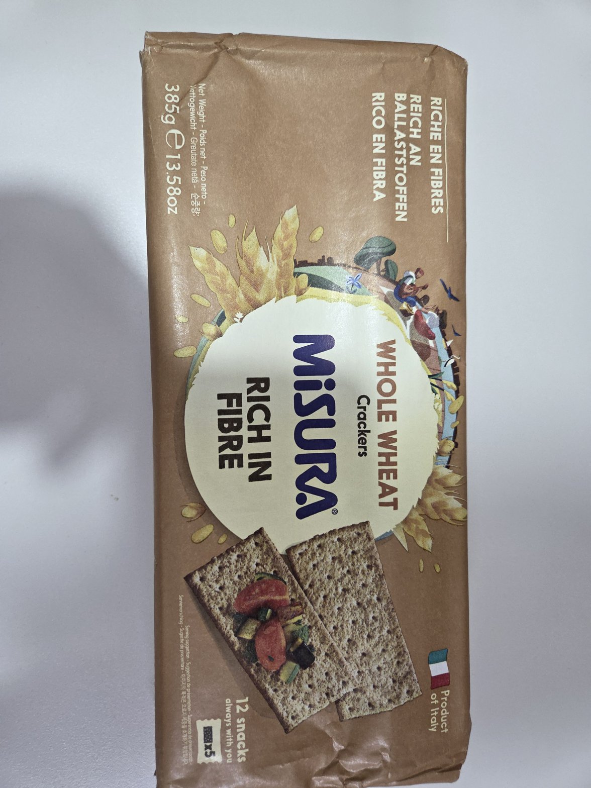 미주라 통밀크래커 후기 | 봉지당 식이섬유 4.5g·115kcal, 파워 변비러의 든든한 간식~