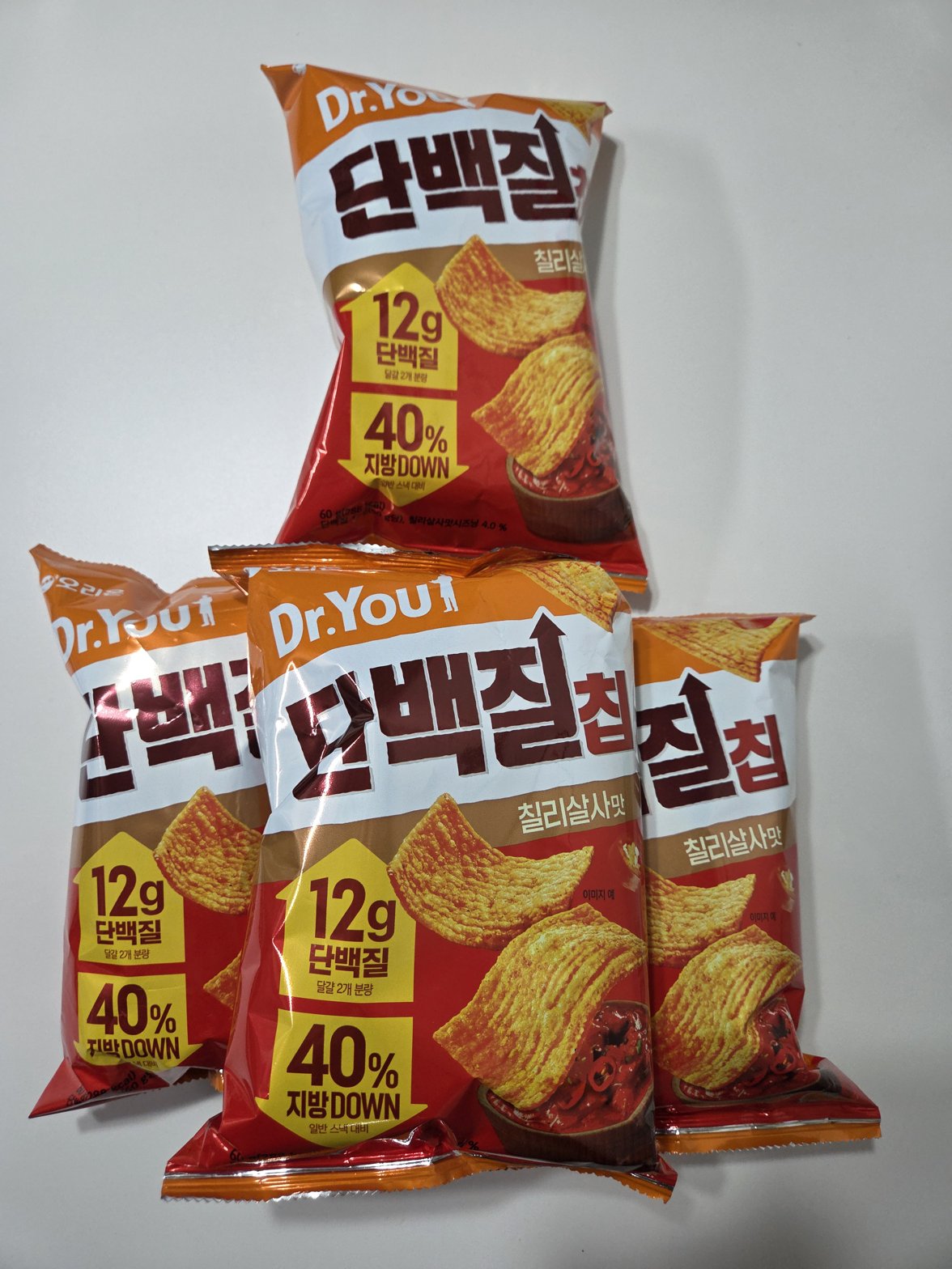 닥터유 단백질칩 칠리살사맛 후기 | 단백질 12g에 쿠팡 4개 4,390원, 조금만 먹으려다 다 먹어버린 과자